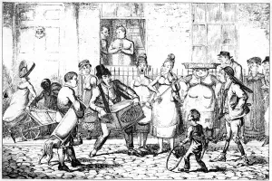 Hoop Prints: Les Savoyards, 1818. Artist: George Cruikshank