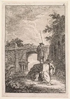 1733 1808 Prints: Les Soirees de Rome: LArc de triomphe