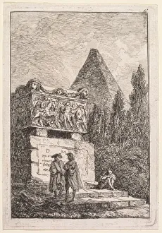 Les Soirees de Rome: Le Sarcophage, 1763-1764. Creator: Hubert Robert (French, 1733-1808)