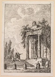 Les Soirees de Rome: LEscalier aux quatre bornes, 1763. Creator: Hubert Robert (French