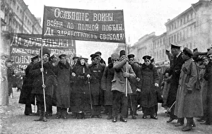 Protester Prints: Les Soubresauts de la Russie; Une contre-manifestation patriotique: des aveugles de guerre