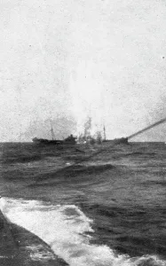 Sinking Prints: Les sous-marins allemands a l'Oeuvre; Explosion d'une torpille