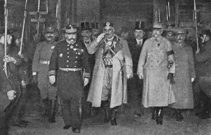 Les souverains de Montenegro a Lyon; la reine Milena, accompagnee par le prince...1916. Creator: Unknown