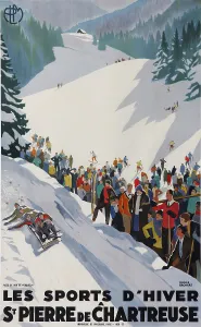 Les sports d'hiver à St Pierre de Chartreuse, 1930. Creator: Broders, Roger (1883-1953)