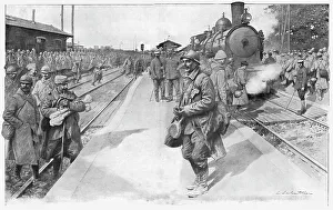 On Leave Prints: Les trains de permissionnaires, 1916. Creator: L Sabattier