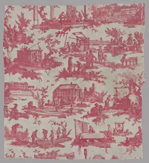Textile Industry Gallery: Les Travaux de la Manufacture (The Activities of the Factory) (Furnishing Fabric), France, 1783/84
