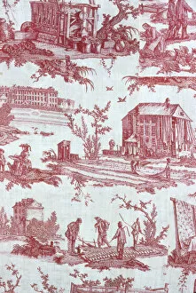 Textile Industry Gallery: Les Travaux de la Manufacture (The Factory in Operation) (Furnishing Fabric), France, 1783/84