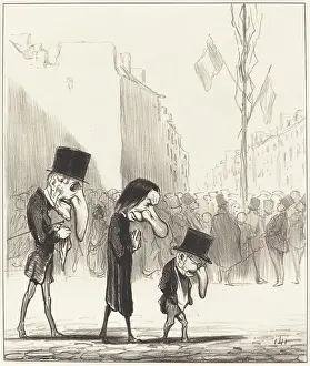 Nose Prints: Les Trois petits saints, mid-late 19th century. Creator: Honore Daumier
