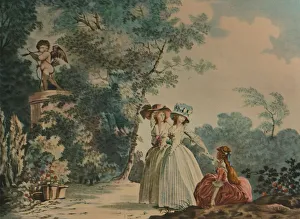 Les Trois Soeurs Au Parc De Saint-Cloud, (Three Sisters in Parc Saint-Cloud), c1790, (1913). Artist: Jean-Baptiste Chapuy