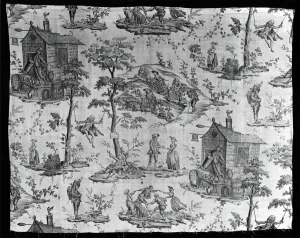 Vineyard Prints: Les Vendages (Furnishing Fabric), France, 1785. Creator: Christophe-Philippe Oberkampf