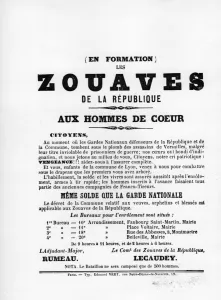 Les Zouaves, from French Political posters of the Paris Commune, May 1871