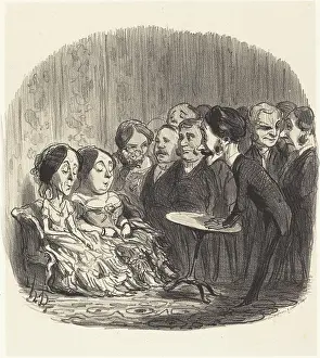 Gullibility Prints: L'esprit frappeur, c1851. Creator: Honore Daumier