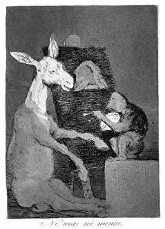 Stupidity Prints: Neither more or less, 1799. Artist: Francisco Goya