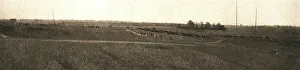Somme Picardy France Prints: A l'est de Montdidier; batterie d'artillerie de campagne progressant avec l'infanterie