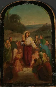Religious Scene Or Person Prints: Let the little children come to me, 1842. Creator: Adolph Tidemand