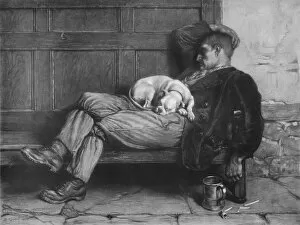 Briton Riviere Gallery: Let Sleeping Dogs Lie!, 1880, (1912). Artist: Briton Riviere