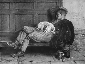 Briton Riviere Gallery: Let Sleeping Dogs Lie!, 1880, (1912). Artist: Briton Riviere