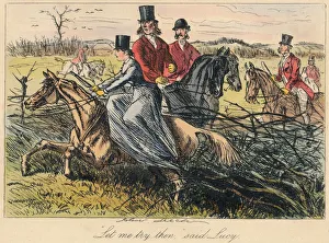 Hk Phiz Browne Prints: Let me try them, said Lucy, 1865. Artist: Hablot Knight Browne