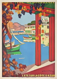 Railroad Prints: L'ete sur la Cote d'Azur, 1926