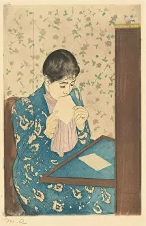 Envelope Gallery: The Letter, 1890-1891. Creator: Mary Cassatt