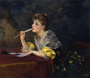 Images Dated 15th June 2010: A Letter, 1893. Artist: Klavdi Stepanov