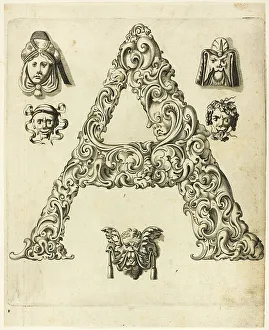 Letter A Prints: Letter A, 1630. Creator: Pierre Aubry