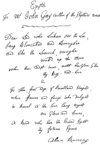 Images Dated 7th July 2007: A letter from Allan Ramsay to John Gay, 18th century (1840)