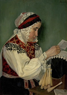Artisans Prints: Letter from America, around 1905-1910. Creator: Jozef Hanula