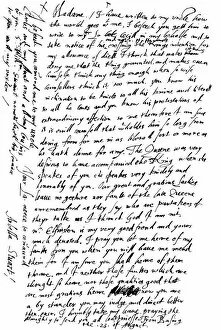 Images Dated 12th January 2009: Letter by Arabella Stuart to the Countess of Shrewsbury, late 16th - early 17th century (1865)