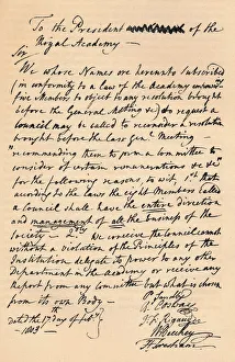 Richard Cosway Gallery: Letter to Benjamin West, President of the Royal Academy, 1803 (1904)