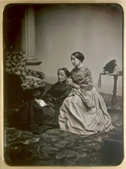 Sisters Gallery: The Letter, c. 1850. Creators: Albert Sands Southworth, Josiah Johnson Hawes