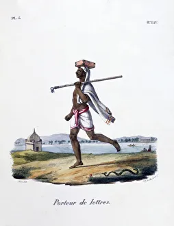 Beau Prints: Letter Carrier, 1828. Artist: Marlet et Cie