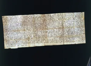 Abbot Collection: Letter of Cesario, abbot of Santa Cecilia de Montserrat, notifying the Pope of Rome