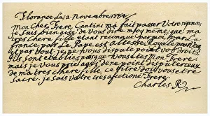 Benedict Prints: Letter from Charles Edward Stuart to his brother Henry Benedict