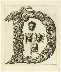Aubry Peter Prints: Letter D, 1630. Creator: Pierre Aubry