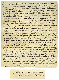 Handwriting Collection: Letter from Desiderius Erasmus to Nicholas Everaerts, 24th December 1525.Artist: Erasmus