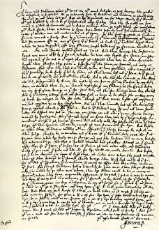 Images Dated 10th October 2006: Letter from Dr John Donne to Sir Robert Cotton, c1602. Artist: John Donne