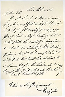 Letter from the Duke of Wellington to General Rowland Hill, 1st February 1828.Artist: Duke of Wellington