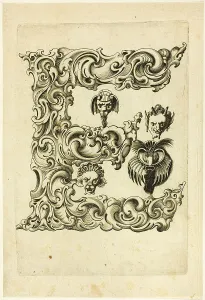 Letter E Prints: Letter E, 1630. Creator: Pierre Aubry