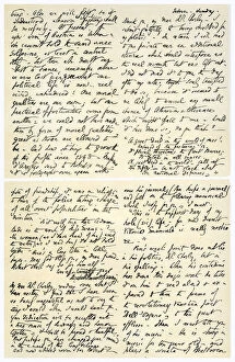 Barrett Collection: Letter from Elizabeth Barrett Browning to Henry F Chorley, 1859.Artist: Elizabeth Barrett