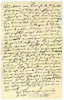 Handwriting Collection: Letter from Emperor Charles V of Spain to Queen Mary of England, 1555.Artist: Emperor Charles V