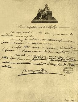 Napoleon Buonaparte Gallery: Letter from First Consul Napoleon Bonaparte to the Count of Provence, 6 September 1800, (1921)