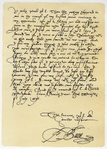 Letter from Francis Bacon to Sir John Puckering, 28th July 1595.Artist: Sir Francis Bacon Letter from Francis Bacon to Sir John Puckering, 28th July 1595.Artist: Sir Francis Bacon