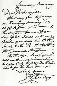 Chantrey Collection: A letter from Francis Leggatt Chantrey, 1839 (1904). Artist: Francis Legatt Chantrey
