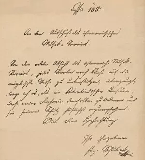Autograph Gallery: Letter from Franz Schubert to the Austrian Musical Union, c1820. Artist: Franz Peter Schubert