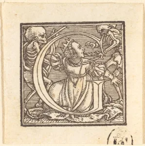 Strangulation Prints: Letter G. Creator: Hans Holbein the Younger