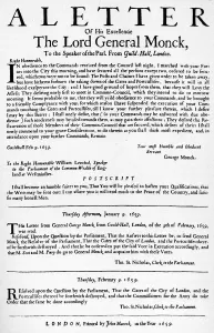 Baron Monck Of Potheridge Collection: Letter from General Monck to the Speaker of the House of Commons, 1659 (1903)