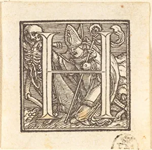 Bishops Mitre Collection: Letter H. Creator: Hans Holbein the Younger
