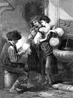 Water Supply Prints: The Letter, by H. P. Riviere, in the Exhibition of the Society of Painters in Water Colours