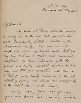 Draughtsman Gallery: A letter from John Flaxman, 24 December 1819 (1904). Artist: John Flaxman